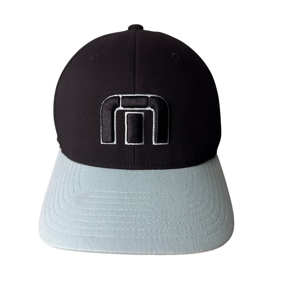 Travis Mathew Flex Fit‎ Parasailing Golf Hat Embroidery Logo Men L/XL Blue Blk